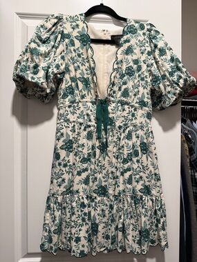 House of Harlow 1960 | Dresses | House Of Harlow 96 Nwt Green Linen Square  Neck Mini Dress Size Medium | Poshmark